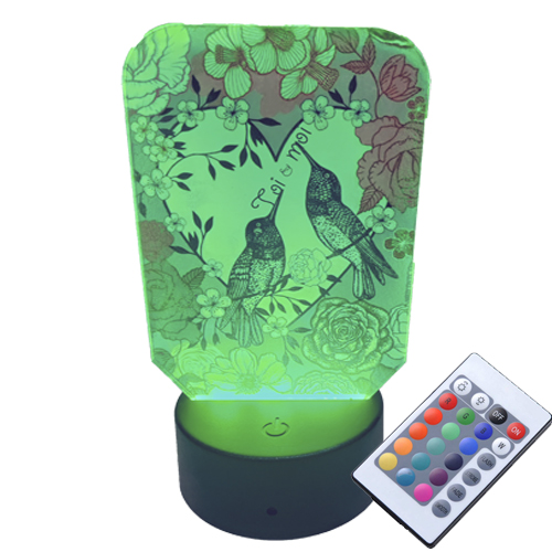 Lampe Led 10 x 15 cm - Socle noir